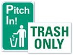 Trash Disposal Signs