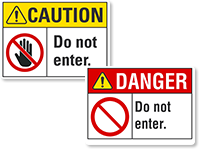 ANSI   Do Not Enter Signs