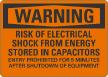 Warning Risk of Electrical Shock Entry Prohibited Sign