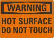 Warning Hot Surface Do Not Touch Sign