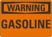Gasoline OSHA Warning Sign