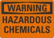 Hazardous Chemicals OSHA Warning Sign