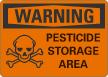 Pesticide Storage Area OSHA Warning Sign