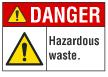 Danger Hazardous Waste ANSI Sign
