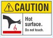Caution Hot Surface Do Not Touch Sign