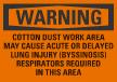 Silica Work Area Respirator Goggles Required Sign